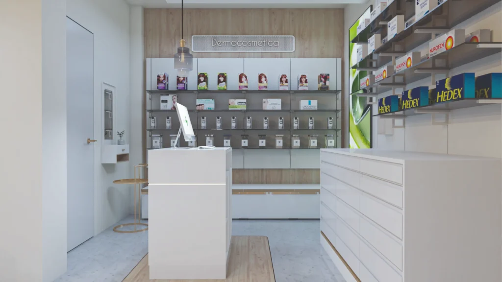 Reformas de Locales Comerciales 18 Render de Farmacia en Albox (Almería)