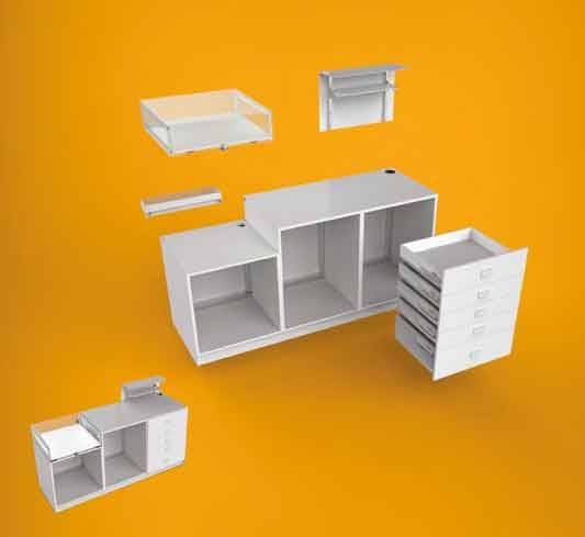 mobiliario comercial de la serie gibam mostrador b05